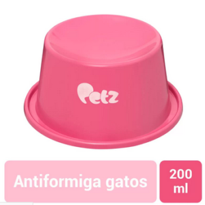 Comedouro Petz Antiformiga Alto Rosa Para Gatos