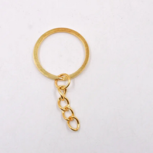 Argola Para Chaveiro Italiano 10 Unid. - Ouro