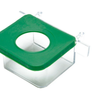 Comedouro Tudo Pet Retangular Com 1 Furo Para Pássaros - Cores Sortidas